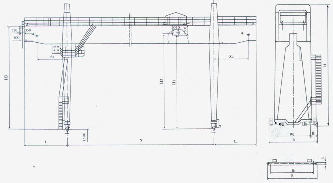 MG型雙主梁吊鉤門(mén)式起重機(jī) MG型雙主梁吊鉤門(mén)式起重機(jī)